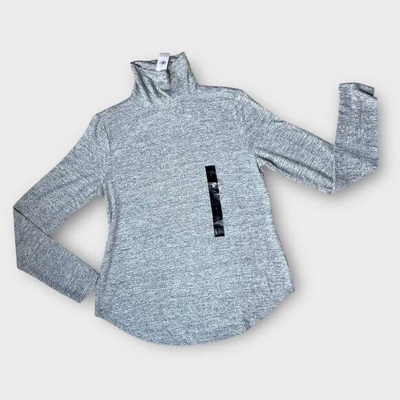 Banana Republic New Luxespun Small Gray Women's Lightweight Turtleneck Top - Picture 1 of 7